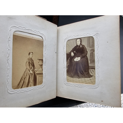 149 - CARTE DE VISITE ALBUMS: a group of 3 19th century albums containing approx 120 cartes des visit... 