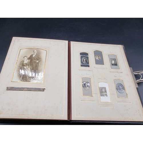 149 - CARTE DE VISITE ALBUMS: a group of 3 19th century albums containing approx 120 cartes des visit... 