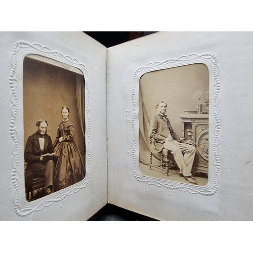 149 - CARTE DE VISITE ALBUMS: a group of 3 19th century albums containing approx 120 cartes des visit... 