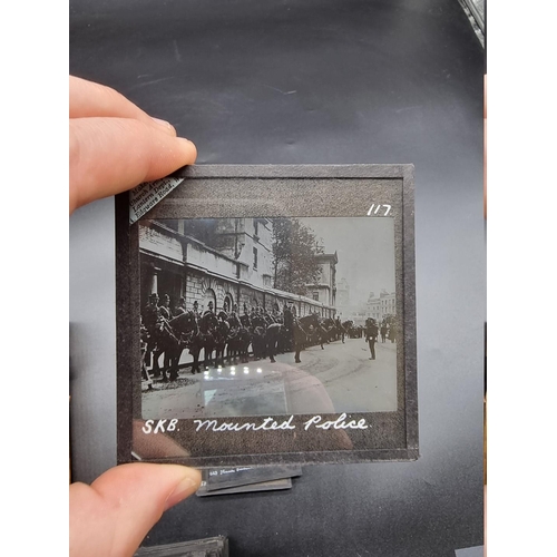 152 - MAGIC LANTERN SLIDES: LONDON STREET CHARACTERS: an unusual group of 50 uncoloured photographic lante... 