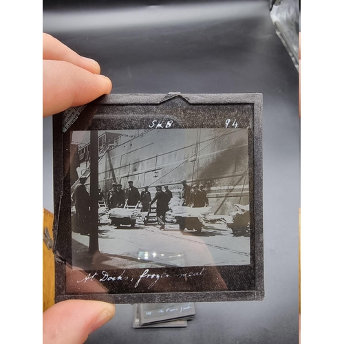 152 - MAGIC LANTERN SLIDES: LONDON STREET CHARACTERS: an unusual group of 50 uncoloured photographic lante... 