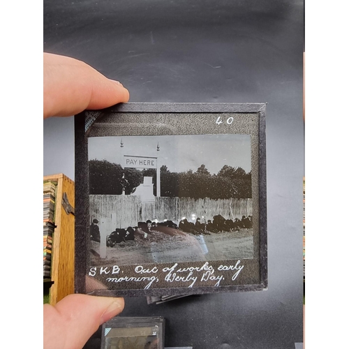 152 - MAGIC LANTERN SLIDES: LONDON STREET CHARACTERS: an unusual group of 50 uncoloured photographic lante... 