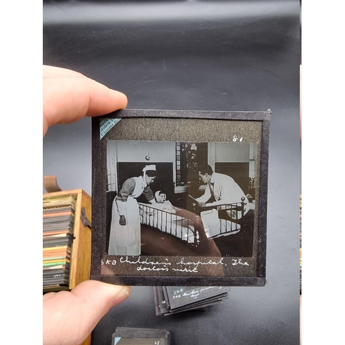 152 - MAGIC LANTERN SLIDES: LONDON STREET CHARACTERS: an unusual group of 50 uncoloured photographic lante... 