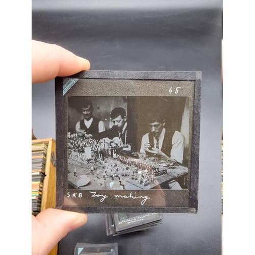 152 - MAGIC LANTERN SLIDES: LONDON STREET CHARACTERS: an unusual group of 50 uncoloured photographic lante... 