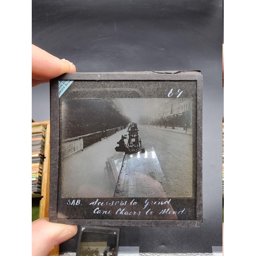 152 - MAGIC LANTERN SLIDES: LONDON STREET CHARACTERS: an unusual group of 50 uncoloured photographic lante... 