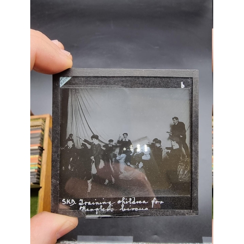 152 - MAGIC LANTERN SLIDES: LONDON STREET CHARACTERS: an unusual group of 50 uncoloured photographic lante... 