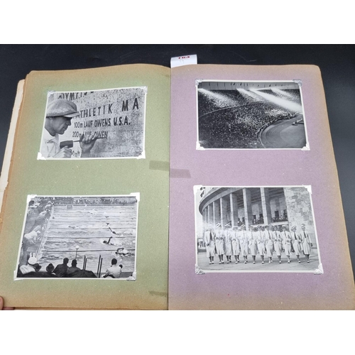 164 - BERLIN OLYMPICS, 1936: a contemporary album of letters, ephemera and photographs related, numerous m... 