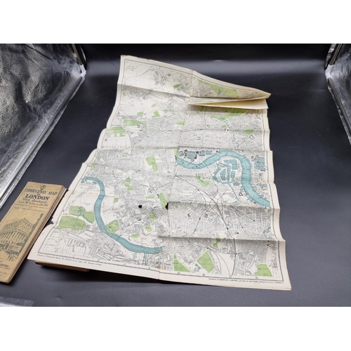 167 - LONDON MAPS: group of 4 folding maps of London, late 19th-early 20thc, including 2 examples by Bacon... 