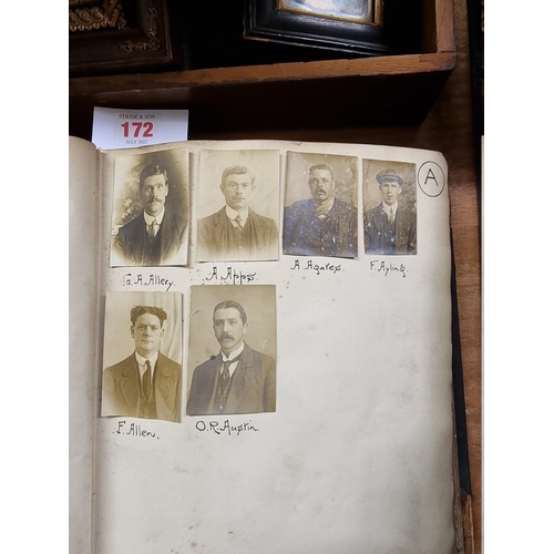 172 - POLICE MUGSHOTS: an album containing approx 570 portrait photographs of males, alphabetically arrang... 