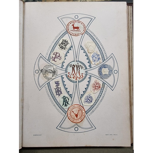 174 - EPHEMERA: a small selection contained in large book box, to include an album of Victorian crest... 