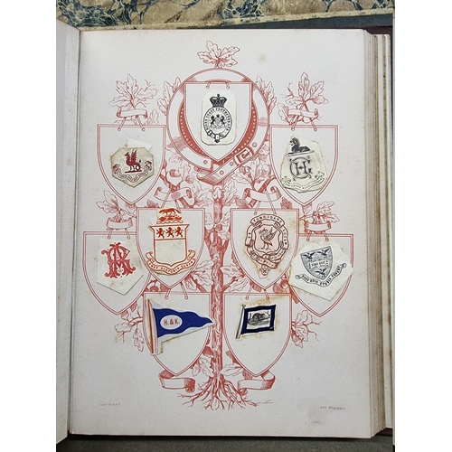 174 - EPHEMERA: a small selection contained in large book box, to include an album of Victorian crest... 