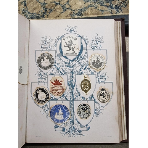 174 - EPHEMERA: a small selection contained in large book box, to include an album of Victorian crest... 