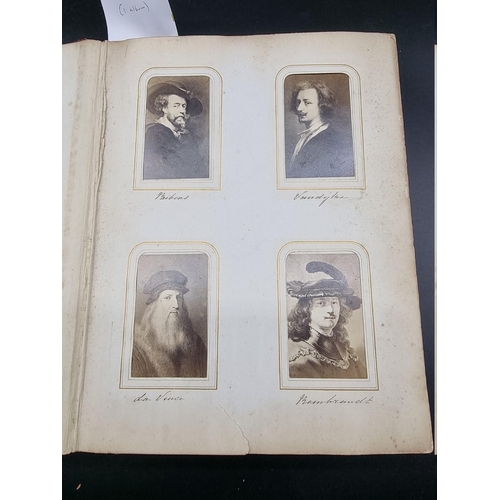 178 - CARTE DE VISITE ALBUM: period album of approx 190 cartes des visite, portraits, genre types and topo... 