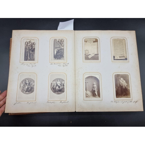 178 - CARTE DE VISITE ALBUM: period album of approx 190 cartes des visite, portraits, genre types and topo... 