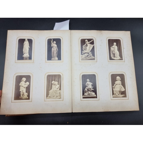 178 - CARTE DE VISITE ALBUM: period album of approx 190 cartes des visite, portraits, genre types and topo... 