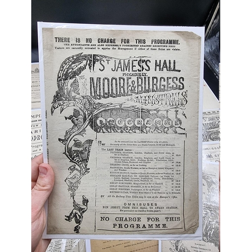 186 - THEATRE PROGRAMMES: collection of 19 19thc theatre programmes inc. St James's Hall Piccadilly (Moore... 