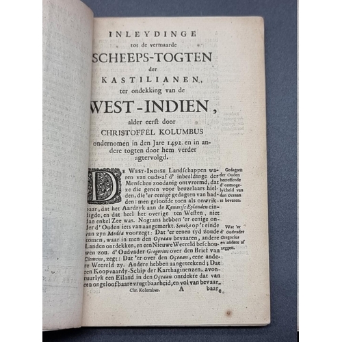 197 - CHRISTOPHER COLUMBUS IN DUTCH: 'De Roemwaardige Scheeps-Togt van Christoffel Kolumbus': Leiden, Piet... 