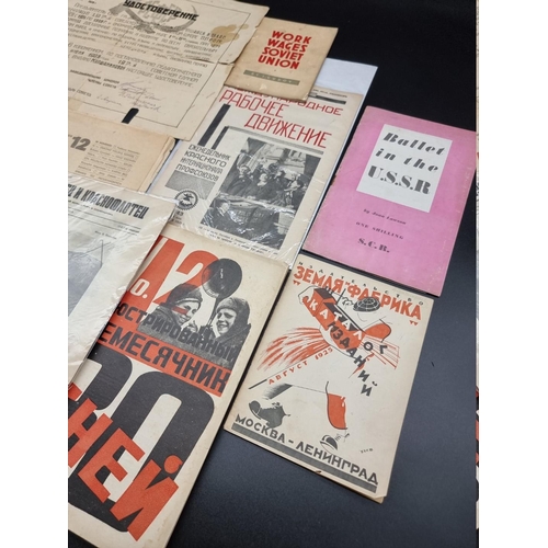 227 - RUSSIA: a small collection of ephemera and other publications, including 'Thirty Days' magazine... 