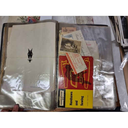 246 - EPHEMERA: a miscellaneous collection housed in 4 modern plastic folders. (Box)