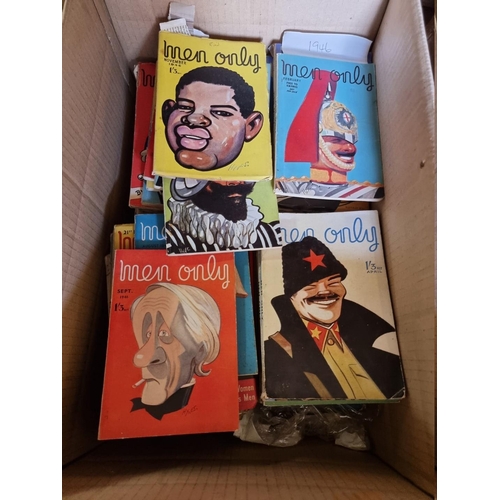 251 - MEN ONLY: approx 100 issues, largely 1930s-40s period, all in attractive pictorial covers, 8vo. (Box... 