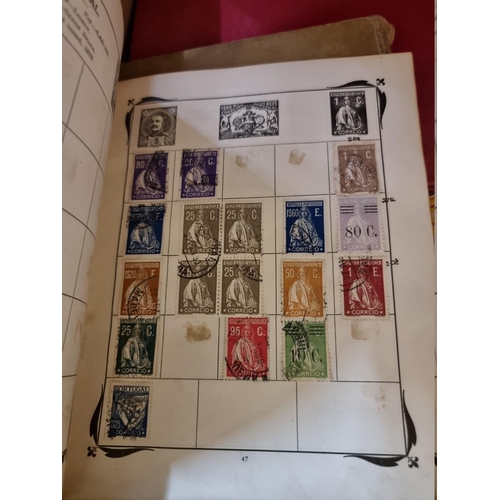 273 - STAMP ALBUMS: a quantity in large box. 