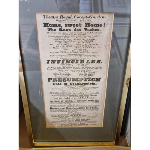 275 - PLAYBILLS: FRANKENSTEIN: a group of 3 early 19thc playbills, inc. Presumption Fate of Frankenstein a... 