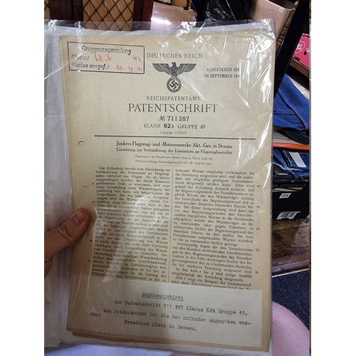 278 - MILITARY: a tray of military ephemera, including certificates of discharge, 1940s German documents '... 