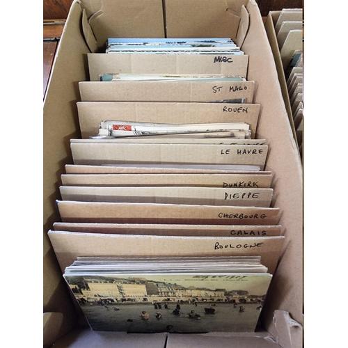 280 - POSTCARDS: FRANCE: 2 boxed containing approx 1000 French postcards, largely earlier period with... 