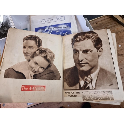 295 - ENTERTAINEMENT: a small quantity to include film stills, Hollywood scrapbook and some theatre p... 