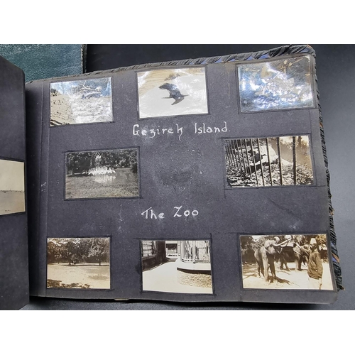 37 - PHOTOGRAPH ALBUMS: EGYPT: group of 5 photograph albums, WWII period, largely small format images of ... 