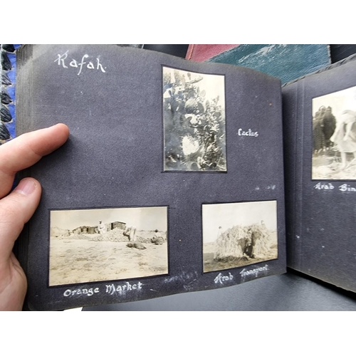 37 - PHOTOGRAPH ALBUMS: EGYPT: group of 5 photograph albums, WWII period, largely small format images of ... 