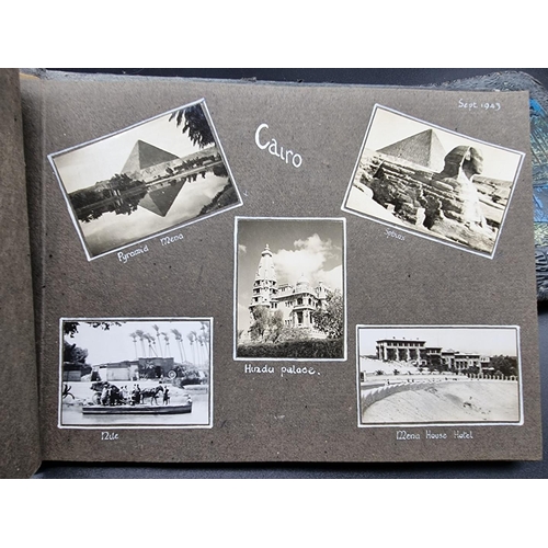 37 - PHOTOGRAPH ALBUMS: EGYPT: group of 5 photograph albums, WWII period, largely small format images of ... 