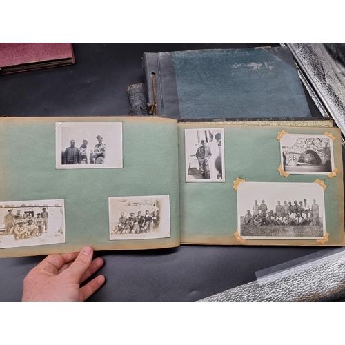 37 - PHOTOGRAPH ALBUMS: EGYPT: group of 5 photograph albums, WWII period, largely small format images of ... 