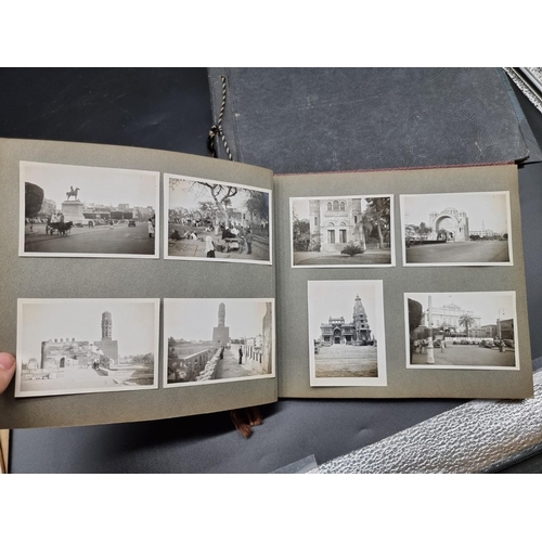 37 - PHOTOGRAPH ALBUMS: EGYPT: group of 5 photograph albums, WWII period, largely small format images of ... 