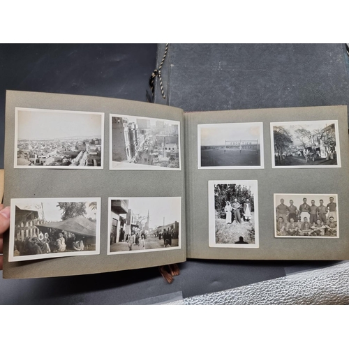 37 - PHOTOGRAPH ALBUMS: EGYPT: group of 5 photograph albums, WWII period, largely small format images of ... 