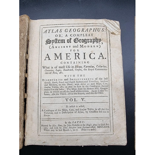 70 - AMERICA: MOLL (Herman): 'Atlas Geographus; or, a compleat system of geography, (ancient and mod... 