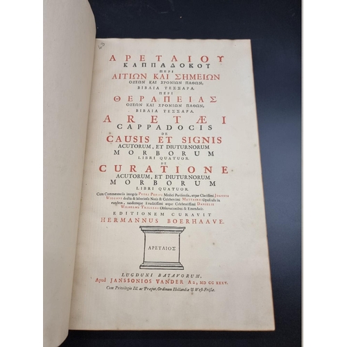 74 - MEDICAL: ARETAEUS: 'De Causis et Signis Acutorum et Diuturnorum Morborum, Libri Quateuor...', L... 