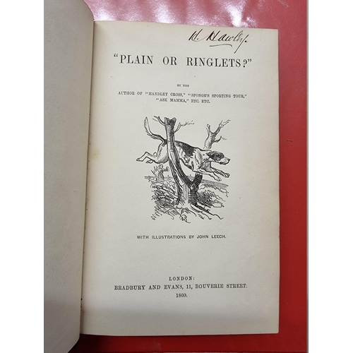 77 - SURTEES: 'Plain or Ringlets?', London, Bradbury and Evans, 1860: coloured and other illustratio... 