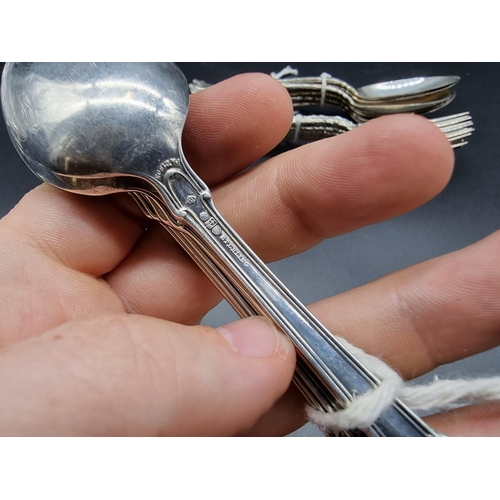 603 - A quantity of American white metal cutlery, stamped Sterling, by Dingwall, Tapping and others.... 