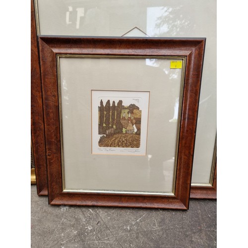 1055a - Two Simon Palmer limited edition prints; together with a quantity of pictures and prints. ... 