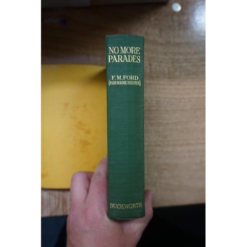 88 - FORD MADOX FORD, HENRY WILLIAMSON'S COPIES: 'Some Do Not', London 1924 (3rd impression): 'No More Pa... 