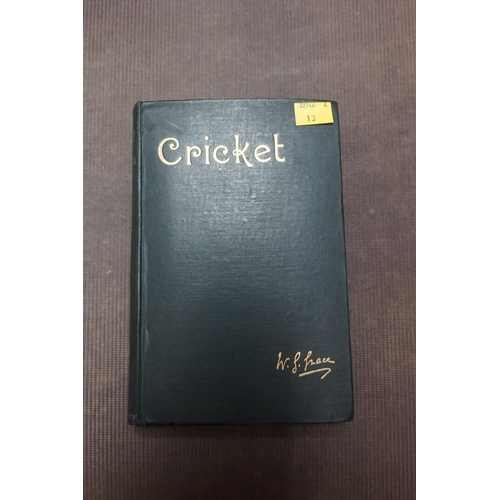 254 - GRACE (W G): 'Cricket': Bristol, J W Arrowsmith, 1891: FIRST EDITION, publishers green cloth gilt, a... 