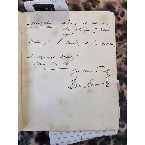 298 - AUTOGRAPH ALBUM: GILBERT & SULLIVAN: a late 19thc small format autograph album, containing ... 