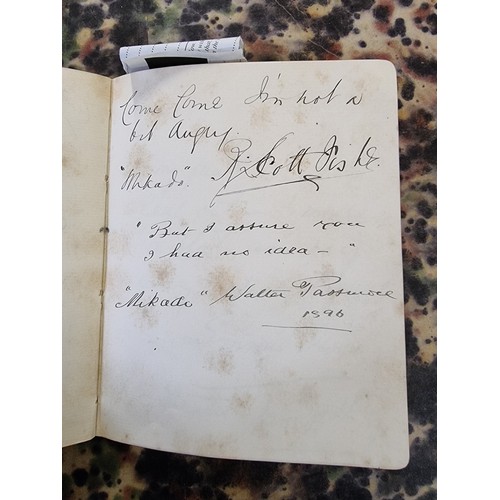 298 - AUTOGRAPH ALBUM: GILBERT & SULLIVAN: a late 19thc small format autograph album, containing ... 