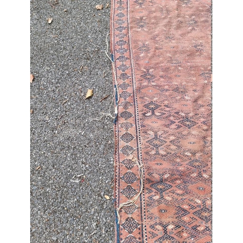 1058 - An old Persian flatweave carpet, 300cm x 170cm, (a.f.).