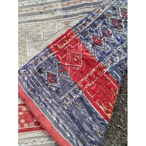 1066 - An old flatweave rug, 250cm x 166cm.