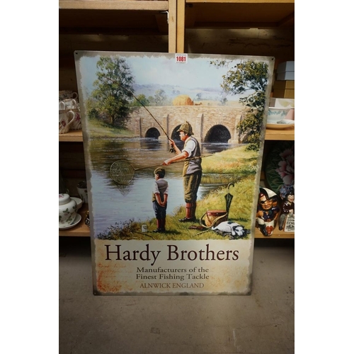 1081 - Angling: a reproduction 'Hardy Brothers' sign, 70 x 50cm. 