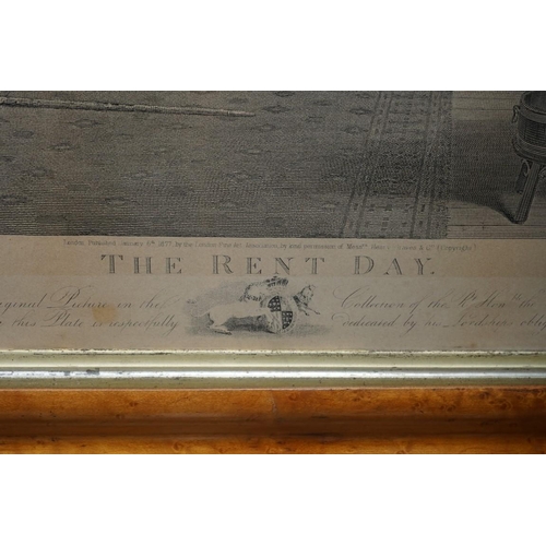 1092 - After David Wilkie, 'The Rent Day', engraving, 43 x 69cm.  