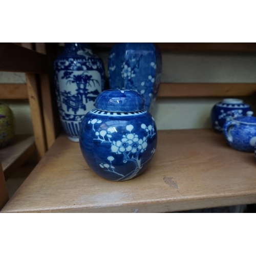 1098 - A collection of Chinese and Japanese blue and white porcelain, largest 27cm high. (12)... 