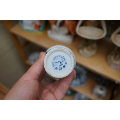 1115 - A collection of Chinese and Japanese blue and white ceramics, largest 25cm. (16)... 